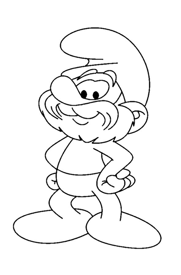 Smurf Papa Smurfs Sketch Drawing Coloring Pages Cartoonbucket Adventures Un...
