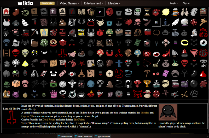 binding of isaac rebirth item list