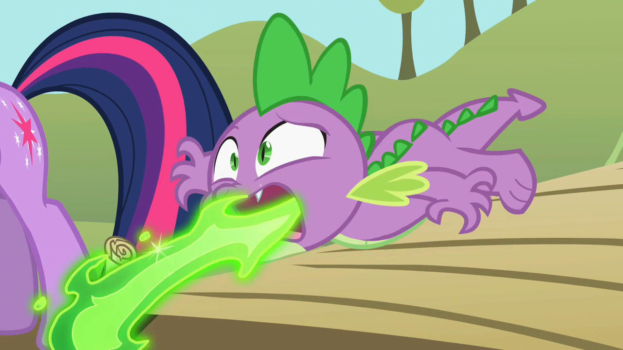 Image - Spike burping up letter S2E01.png - My Little Pony ...