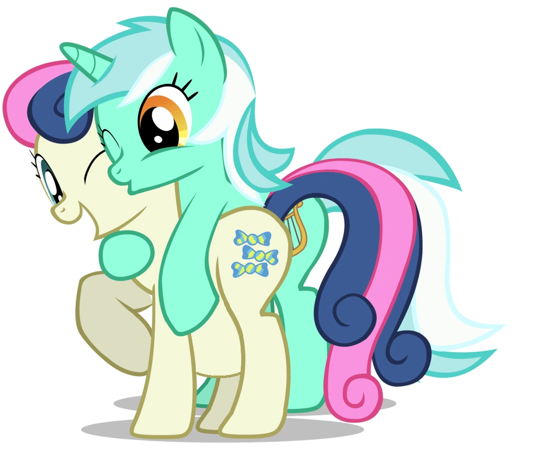 Lyra_hugging_Bon_Bon_by_artist-mixermike