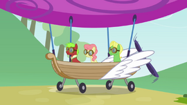 The Apples arriving with an airship S3E08