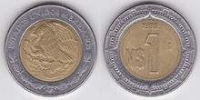 Mexico nuevo peso 1995