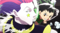 Gon punches hisoka