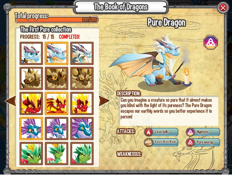 pure element dragon dragon city