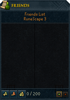 Friends List interface