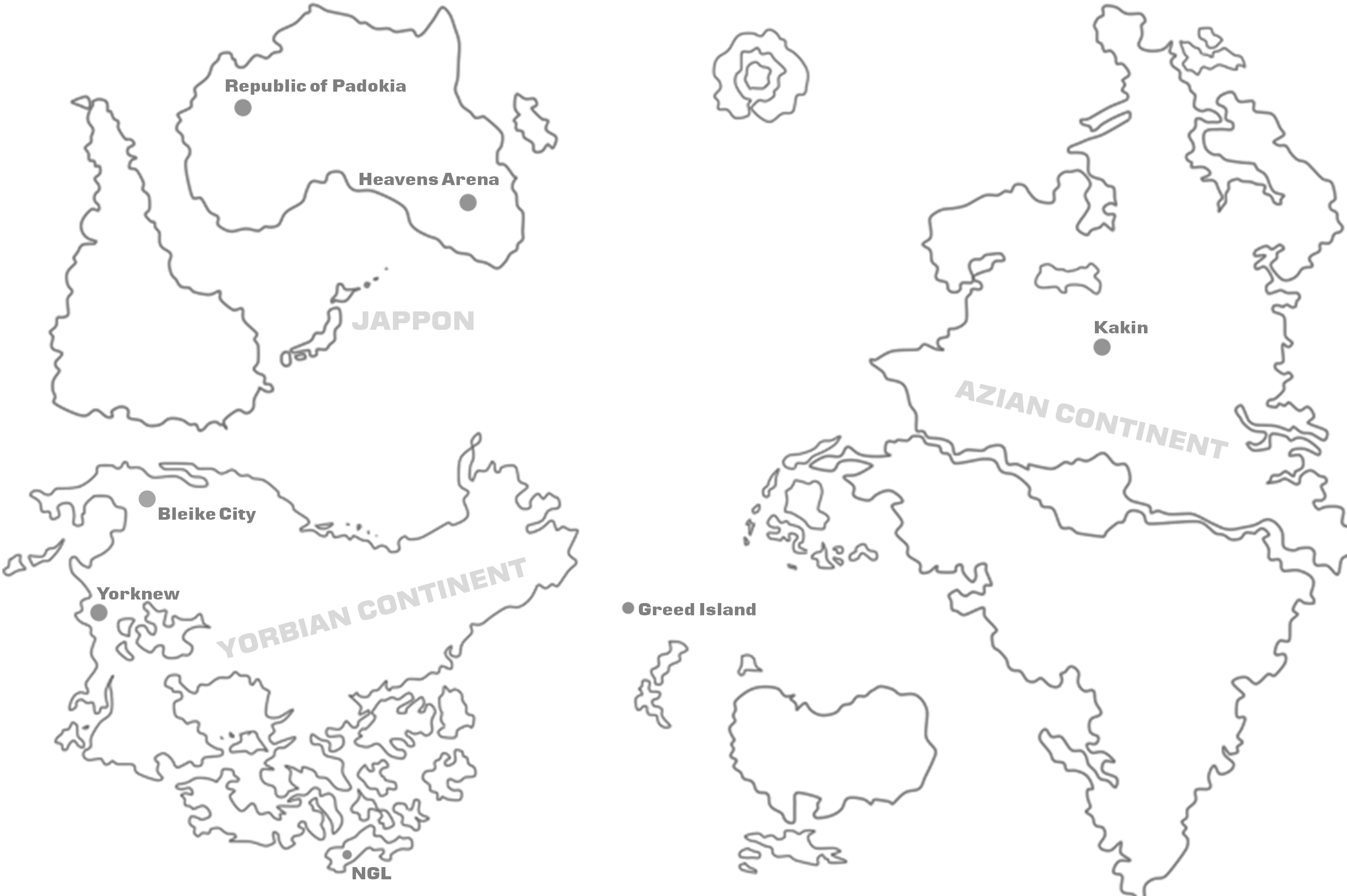Hunter X Hunter World Map - Maps For You
