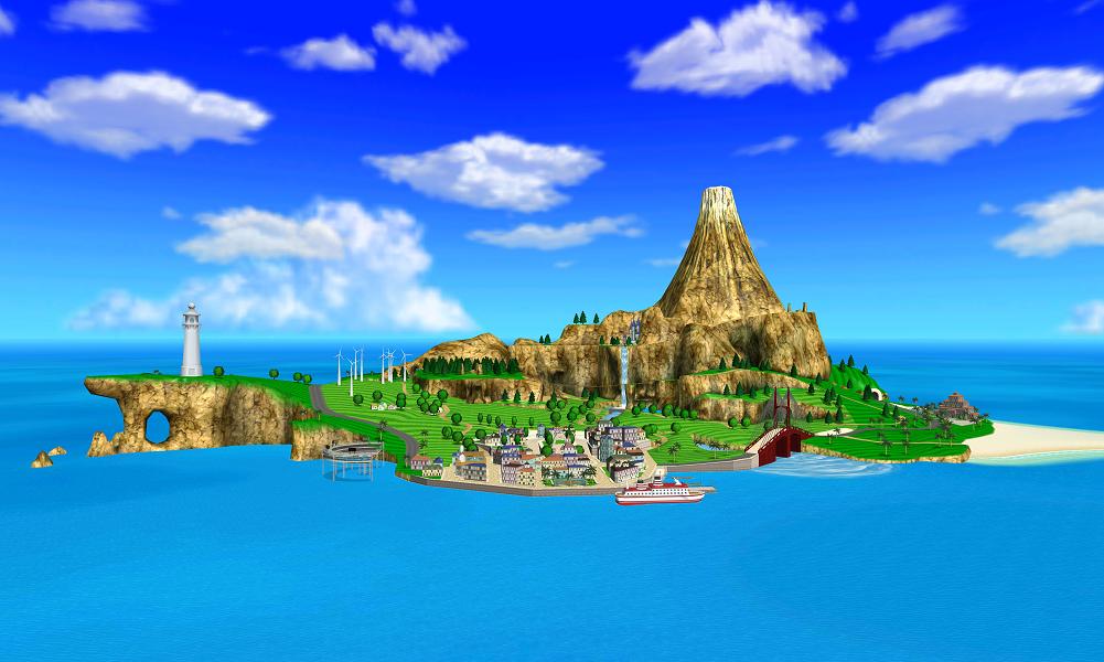 The Wuhu Island, where the Wii Sport Resort sports take place.