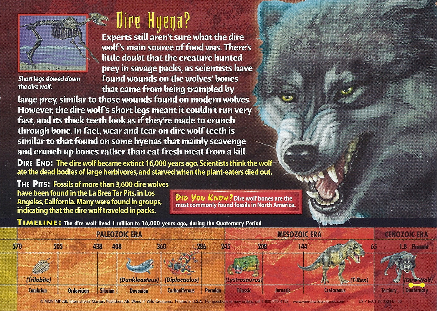 Dire Wolf - Wierd N'wild Creatures Wiki