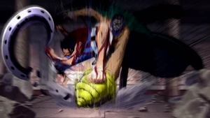 Tercera lucha de Crocodile y Luffy