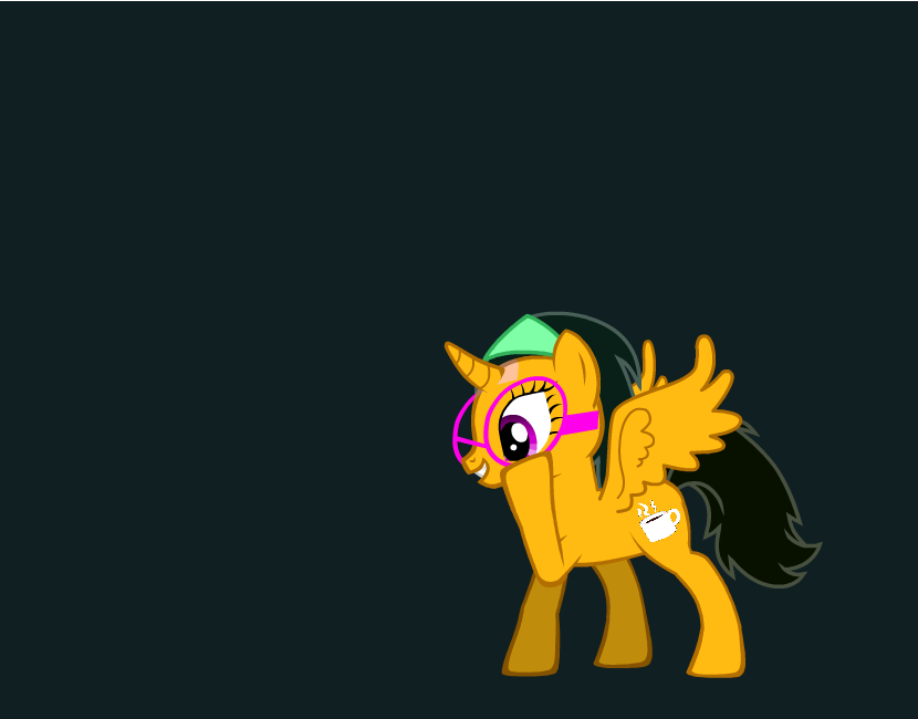 Coffea as she appears, she's an orange alicorn with, an obsession of .