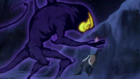 Dark spirit attacking Korra