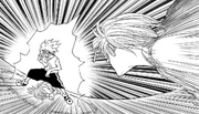 Pouf's clone faces off Killua
