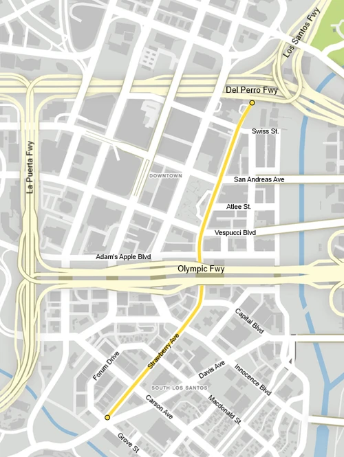 Image StrawberryAvenueGTA5Map.png GTA Wiki, the Grand Theft Auto