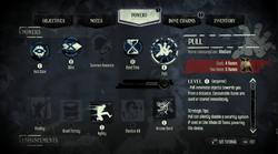 Powers screen