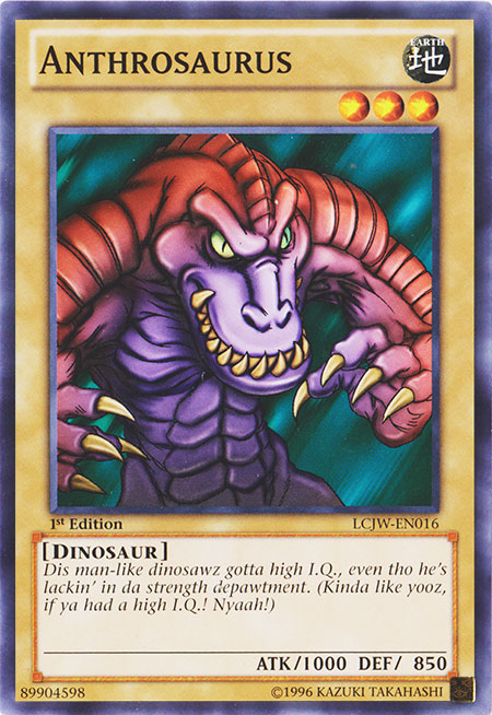 Anthrosaurus - Yu-Gi-Oh! - Wikia