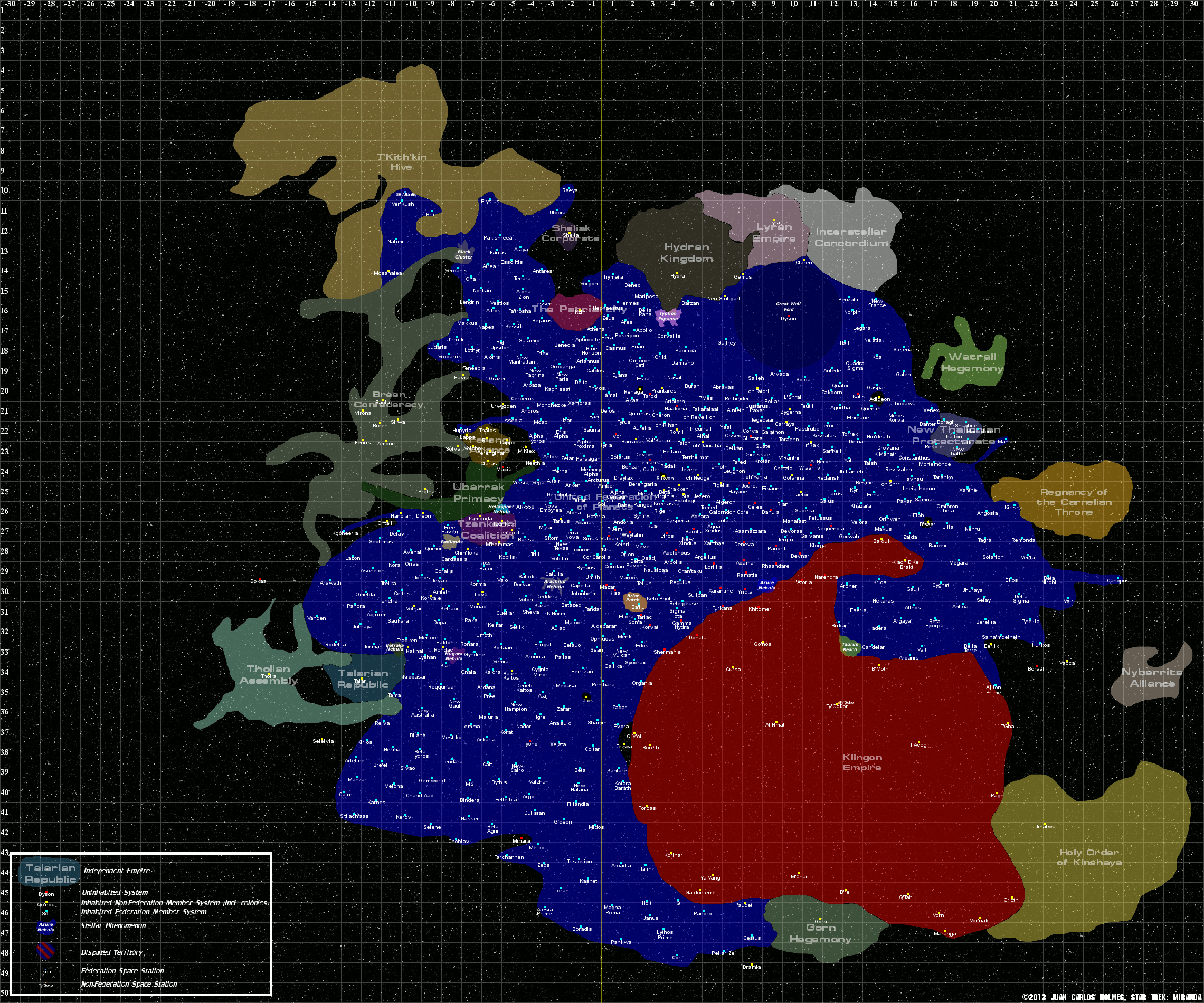 Map Of The United Federation Of Planets Uss Miranda Wiki 9707