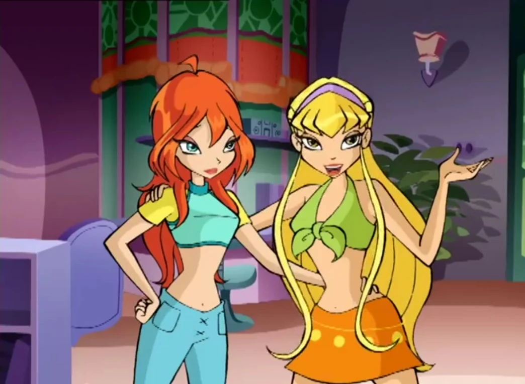 Winx Club Bloom Und Sky Im Bett