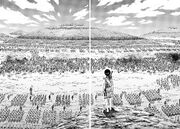 Shin gazing at the battlefield