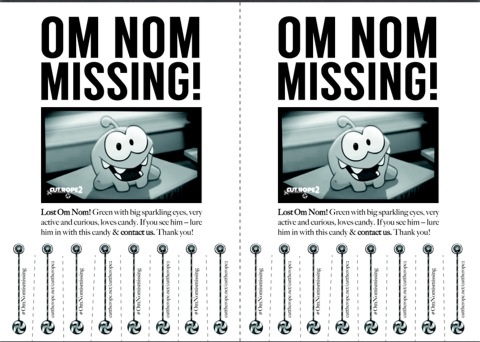 Image - Om Nom Is Missing Poster.jpeg - Cut the Rope Wiki - Wikia