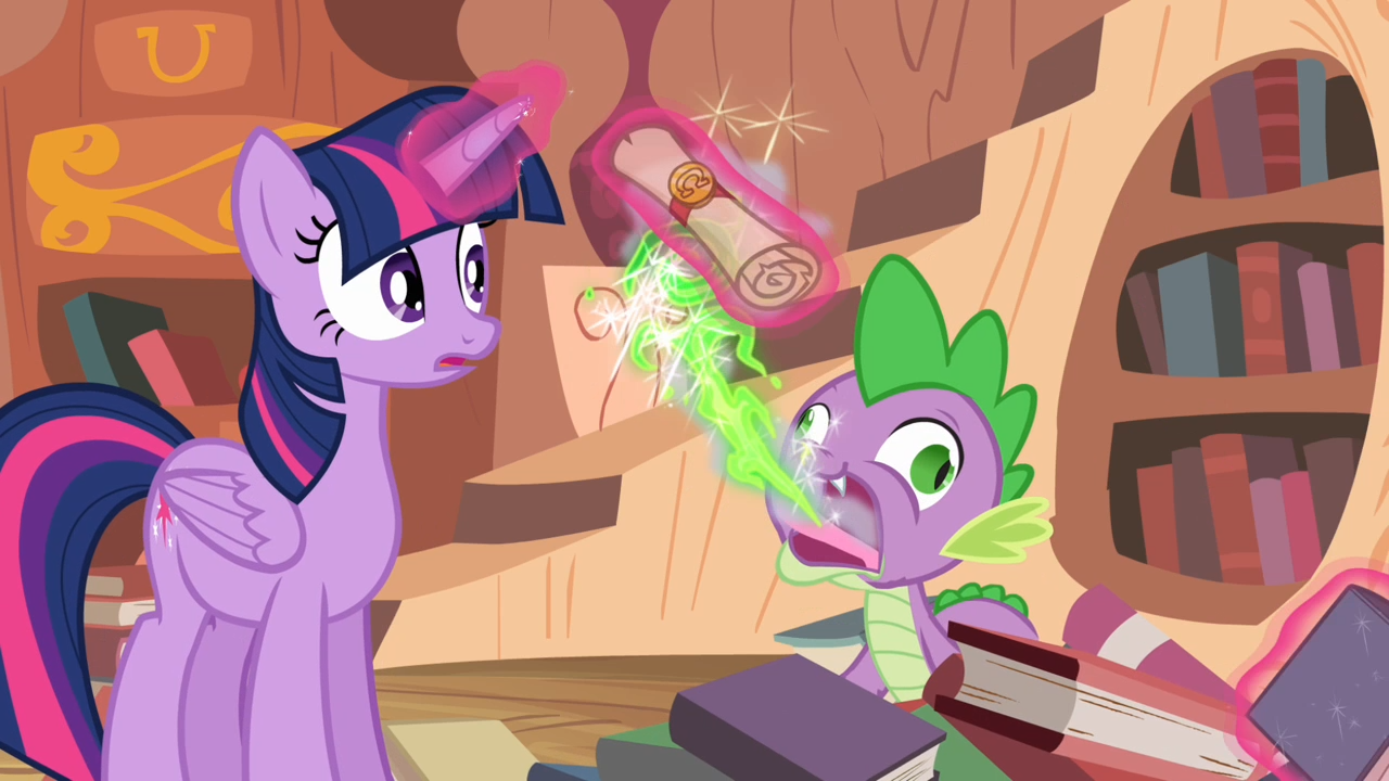 Image - Spike burps out a letter from Celestia S4E03.png ...