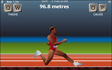 qwop running game ai