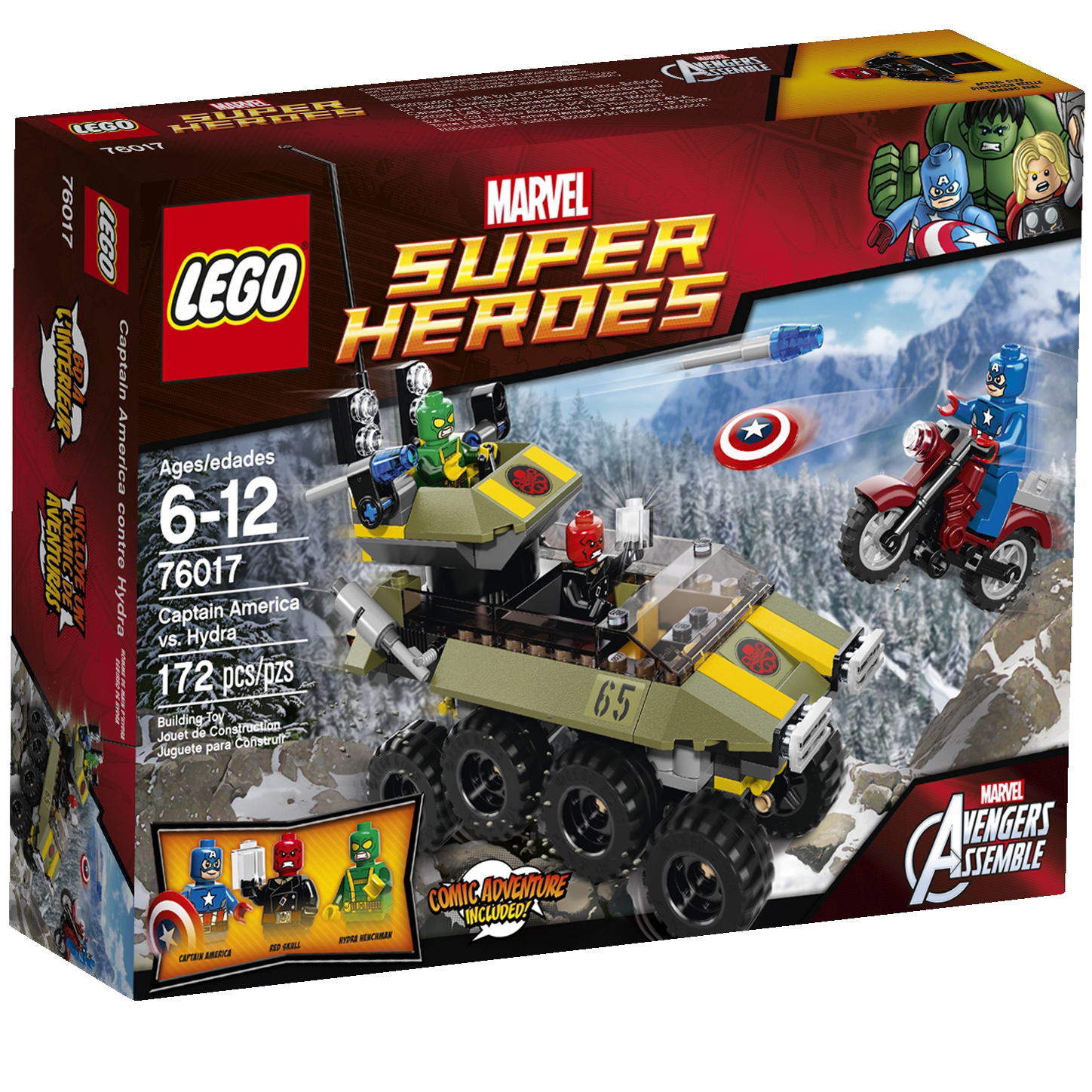 captain america red skull lego