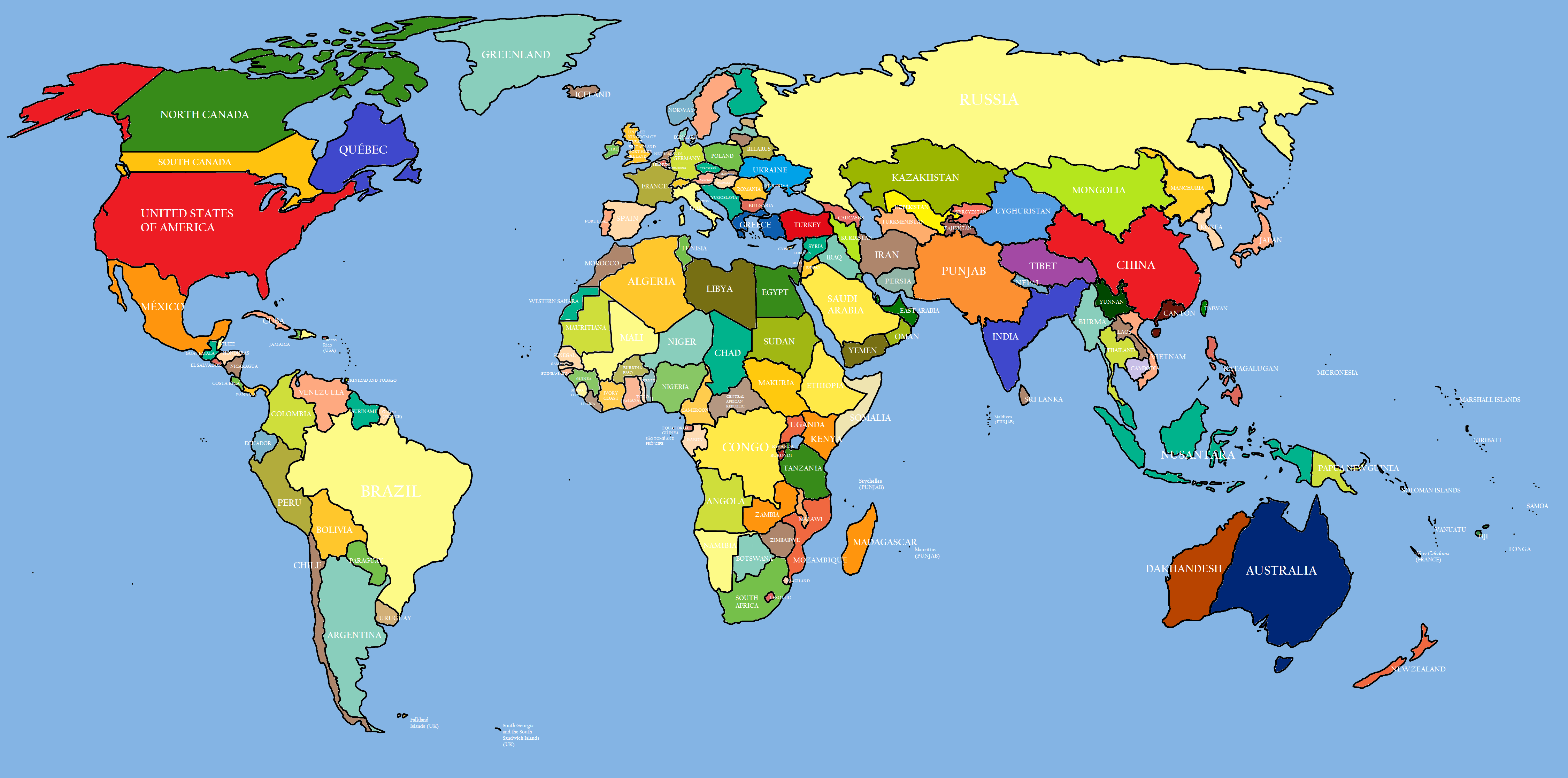 World map high resolution