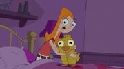 Candace and Ducky Momo scared