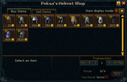 Peksa's Helmet Shop stock