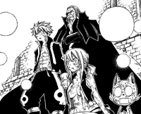 Hades' soul warns Natsu, Lucy and Happy