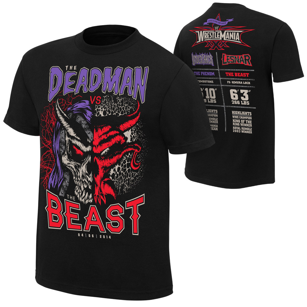 Image - Wrestlemania 30 Undertaker Vs. Brock Lesnar T-shirt.jpg - Pro 