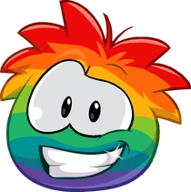 Puffle 2014 Transformation Player Card Rainbow