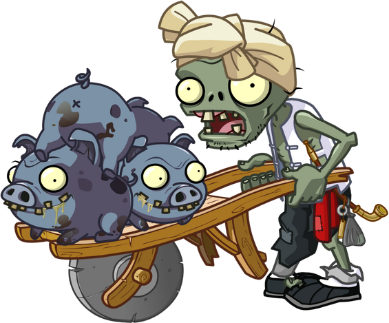 Image - HD Pig Carrier Zombie.png - Plants vs. Zombies Wiki, the free