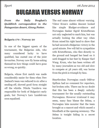 BulgariaVersusNorway