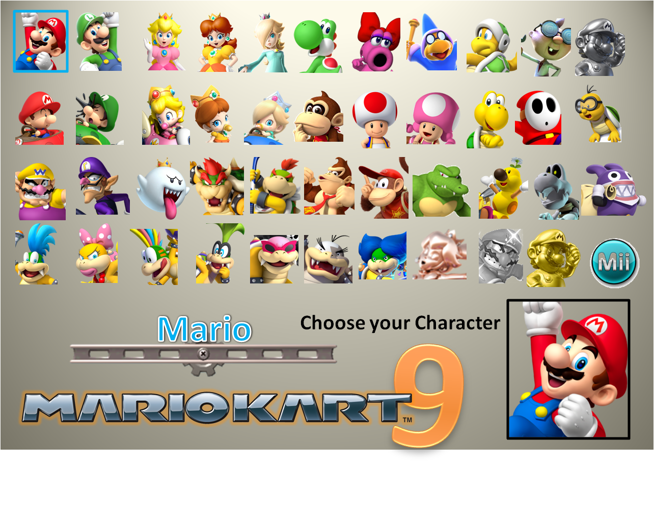 Create A Mario Kart Wii Unlockable Characters Alignme 6261