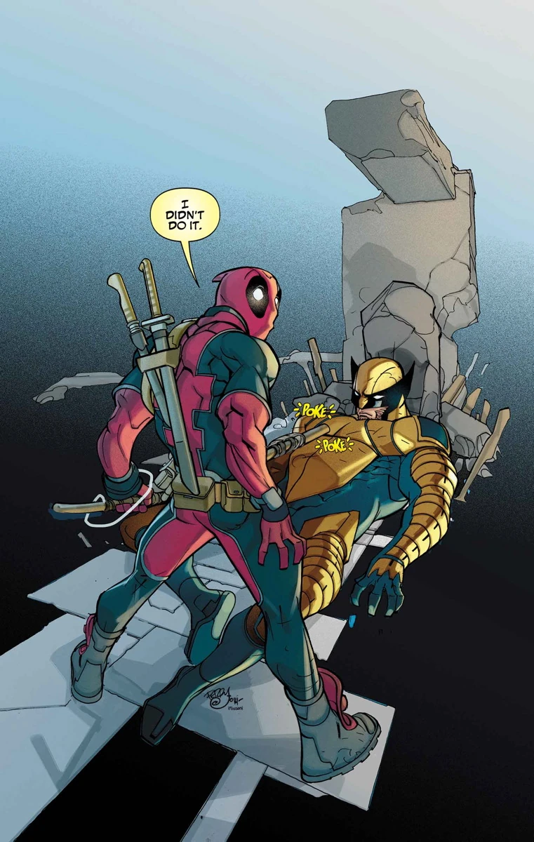 Death of Wolverine Vol 1 1 Deadpool Party Variant Textless