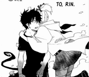 Shiemi abraza a Rin