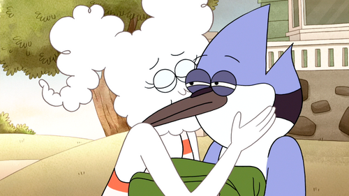 Image S E Cj Kissing Mordecai Good Bye Png Regular Show Wiki Wikia