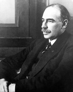 John Maynard Keynes sitting