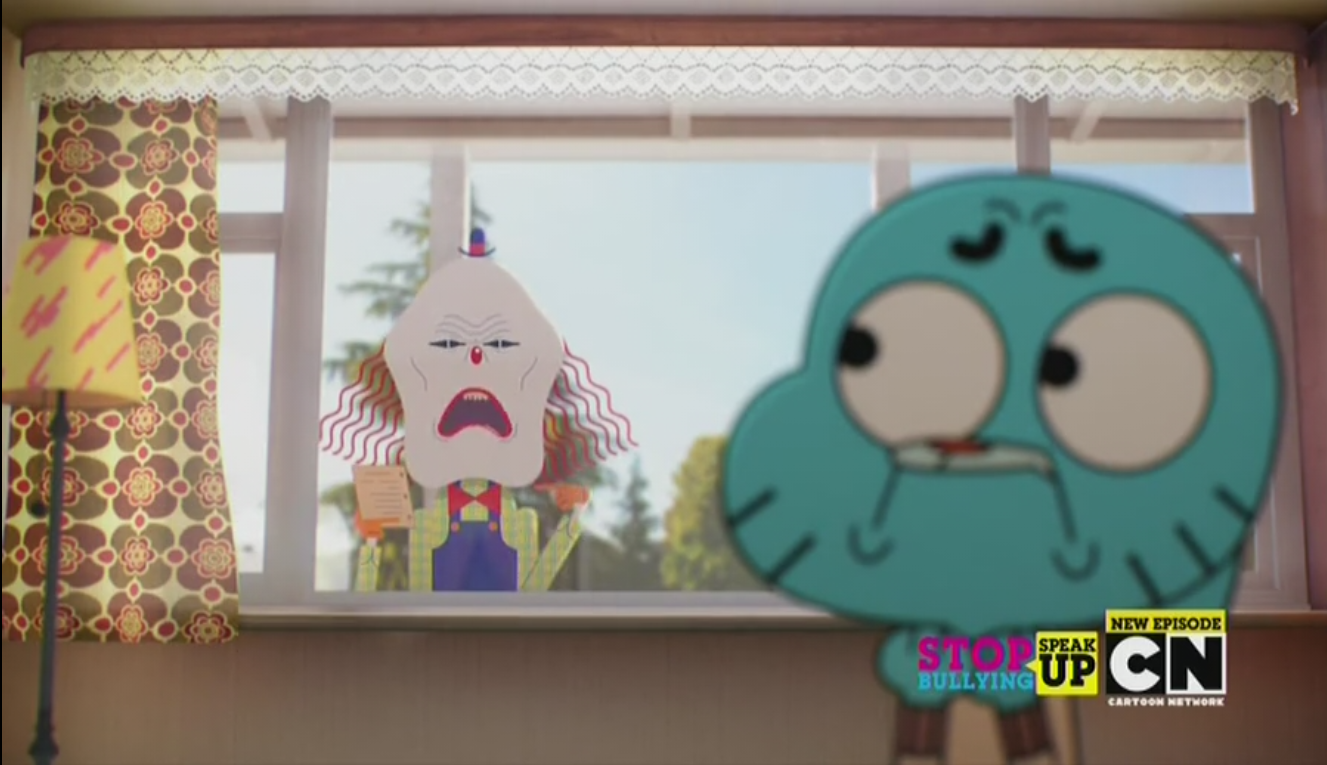 the amazing world of gumball clown scene