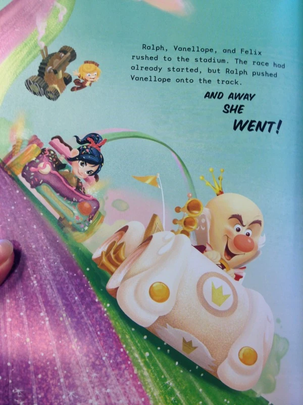 Image Vanellope, King Candy and Rancis from a Wreck It Ralph book.jpg