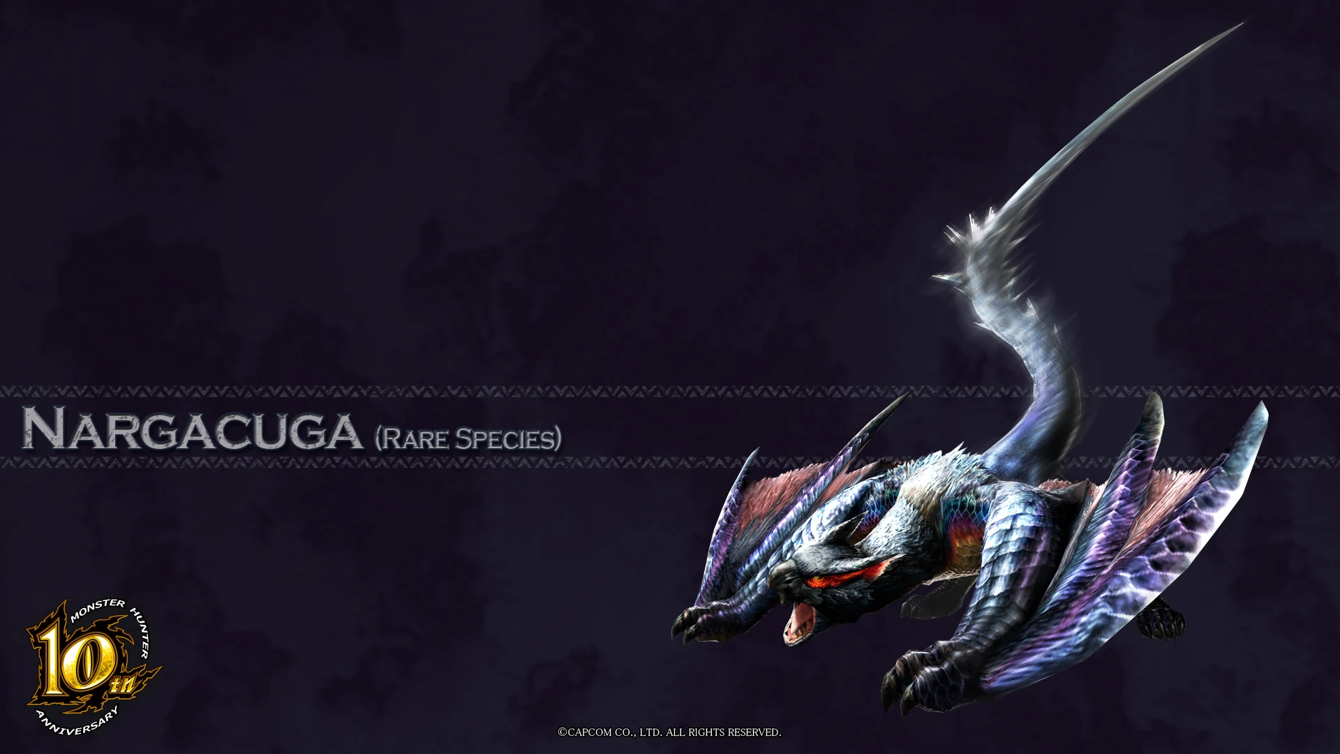 Image - MH 10th Anniversary-Lucent Nargacuga Wallpaper 001.jpg