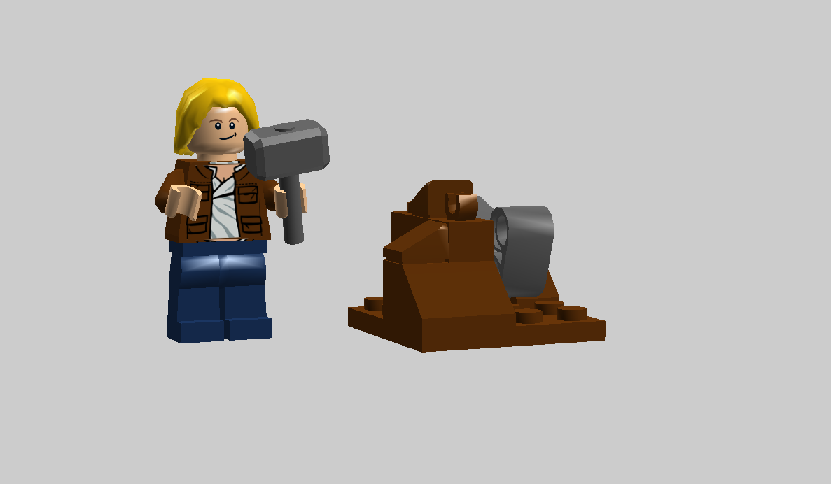 lego thor with stormbreaker and mjolnir