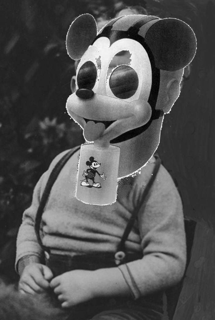 creepy mickey mouse gas mask