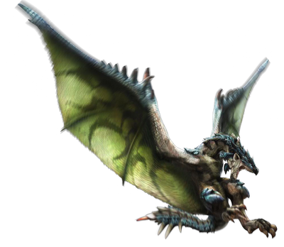 Rathalos | Azure Rathalos | Silver Rathalos [MH3U] 400px-MH4-Azure_Rathalos_Render_001