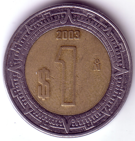 MXN 2003 1 Peso - Coin Collecting Wiki