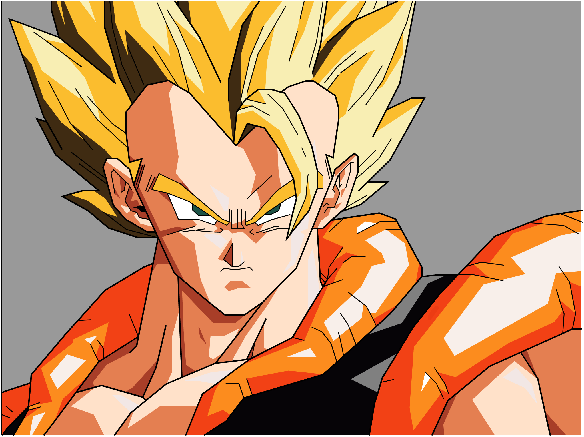 Imagen - Gogeta SSJ Artwork by skeletrik.png - Dragon Ball Wiki