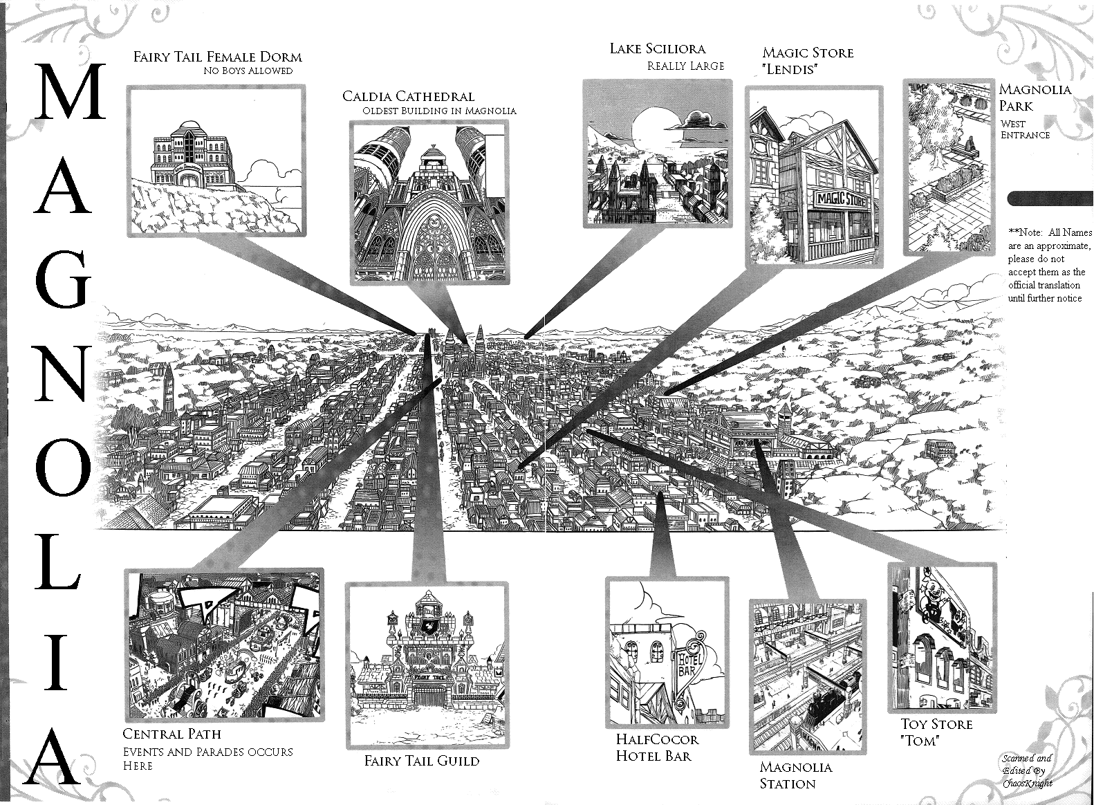 Карта мира хвоста феи