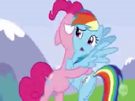 Image - Pinkie Pie hugging Rainbow Dash S3E07.png - My Little Pony ...