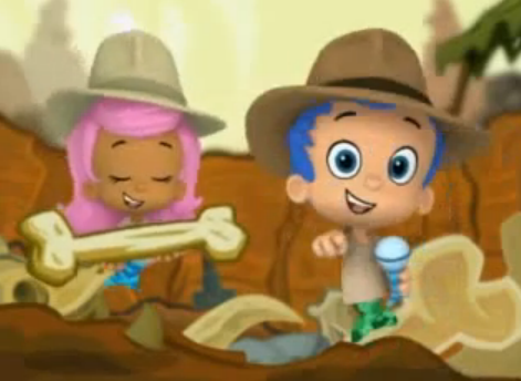 Image - Molly and gil holding bones.png - Bubble Guppies Wiki